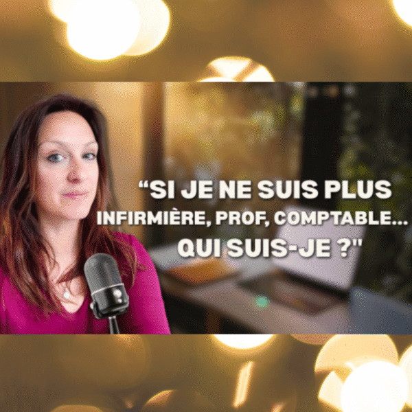 Post LinkedIn de Julie Borel, copywriter, avec le message “Si je ne suis plus infirmière, prof, comptable… qui suis-je ?” illustrant un travail de rédaction émotionnelle et engageante.